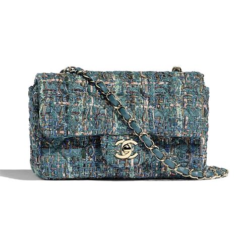 blue small chanel bag|chanel blue fabric bag.